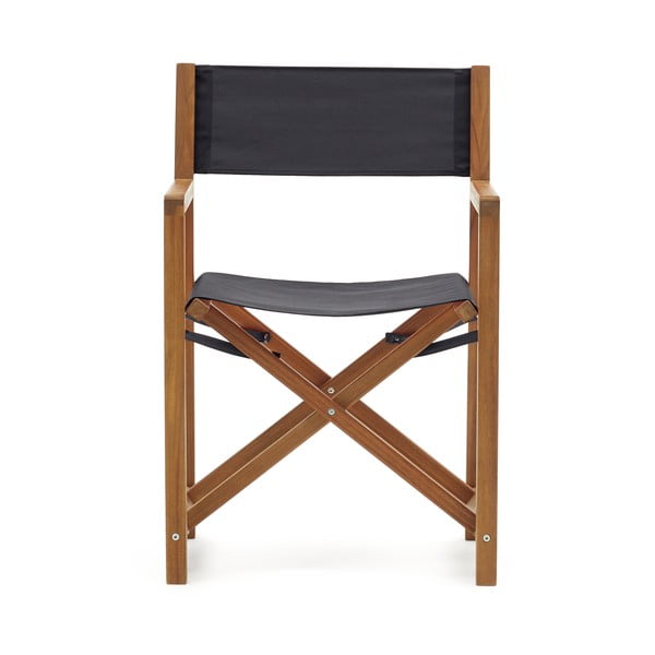 Melns/koka dārza krēsls Thianna – Kave Home-image-1