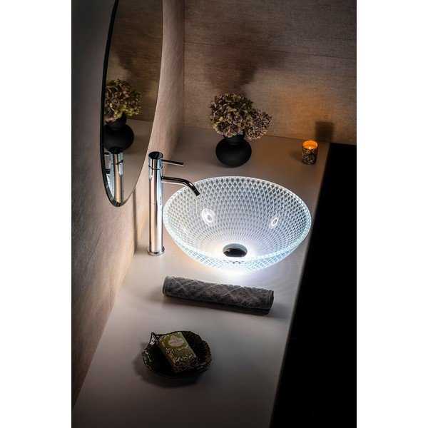 Stikla apaļa izlietne ø 42 cm Puketa – Sapho-image-1