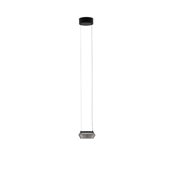 Matēti melna stikla LED piekaramā lampa ø 14 cm Jailyn – Nova Luce