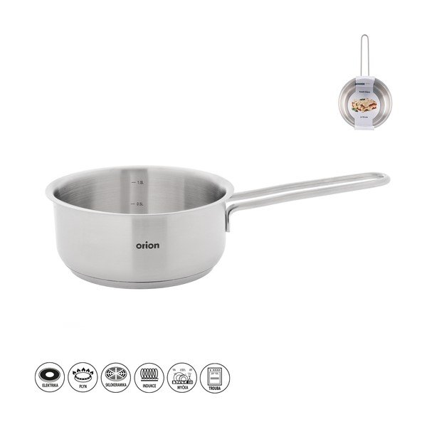 Nerūsējošā tērauda kastrolis 1,4 l Anett – Orion-image-2