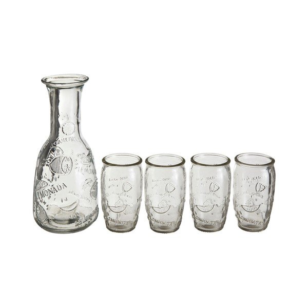 Karafes un 4 glāžu komplekts Premier Housewares Embossed-image-3