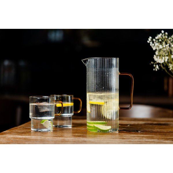 Dzeltenas kapučīno stikla krūzes (2 gab.) 350 ml Livio – Vialli Design-image-2