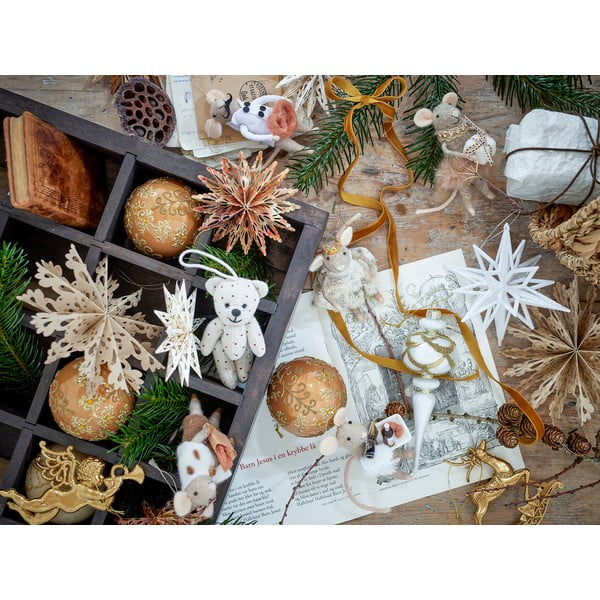 Papīra Ziemassvētku piekaramie rotājumi (6 gab.) Star – Bloomingville-image-3