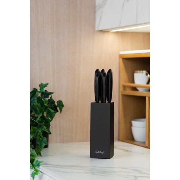 Nažu komplekts ar melnu statīvu (5 gab.) Vialli Design Caro-image-1