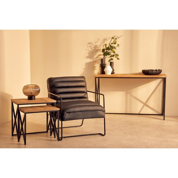 Dabīga toņa egles masīvkoka konsoles galds 48x120 cm Kickford – Premier Housewares-image-3