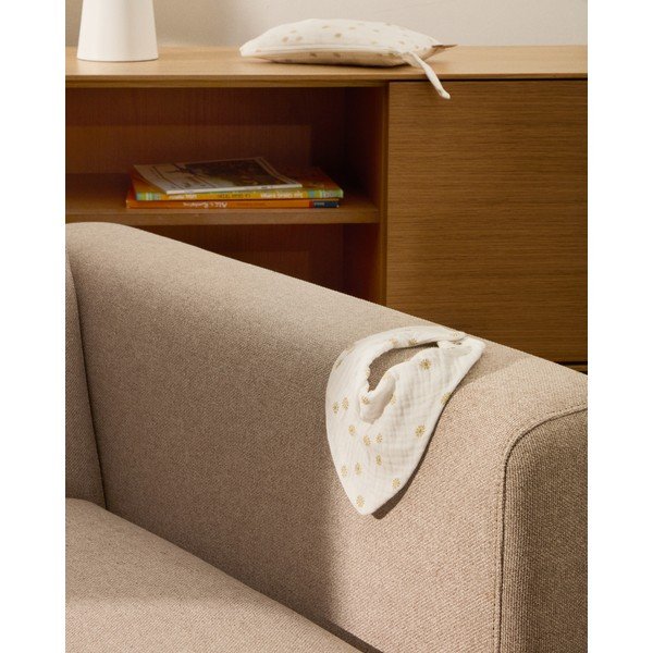 Krēmkrāsas/terakotas oranži kokvilnas siekalu ķērāji (2 gab.) Olna – Kave Home-image-2