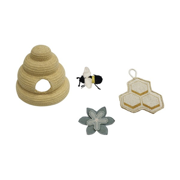 Krēmkrāsas kokvilnas bērnu rotaļu paklājs 90x130 cm Pollination – Lorena Canals-image-4