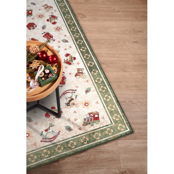 Zaļš paklājs ar Ziemassvētku motīvu no kokvilnas maisījuma 160x230 cm Toy's Delight Green Christmas – Villeroy&Boch-image-2