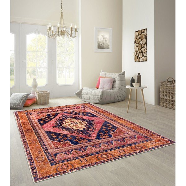 Oranži rozā paklājs Floorita Senneh, 80 x 150 cm-image-1