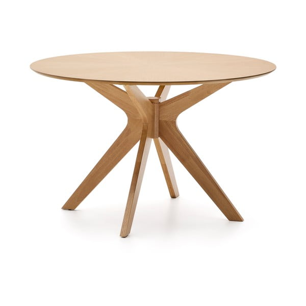 Apaļš ēdamgalds ar ozolkoka imitācijas galda virsmu ø 120 cm Naanim – Kave Home