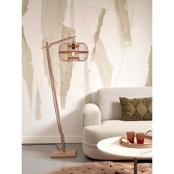 Dabīga toņa stāvlampa ar bambusa abažūru (augstums 150 cm) Hokkaido – Good&Mojo-image-3