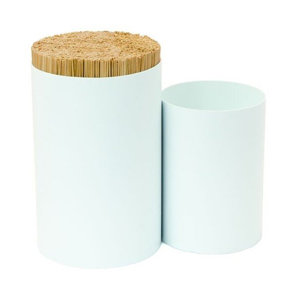 Balts bambusa nažu un virtuves piederumu statīvs Wireworks Knife&Spoon-image-1