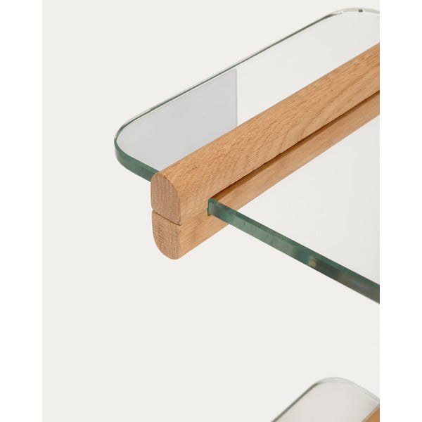 Dabīga toņa stikla modulārā plauktu sistēma 110x98x30,5 cm Sitra – Kave Home-image-4