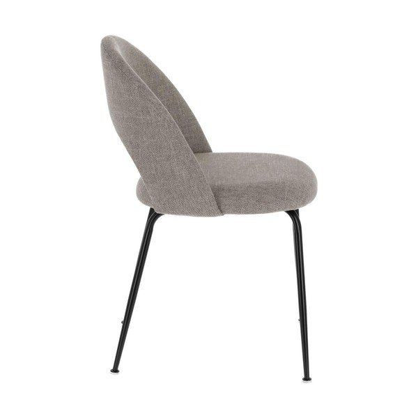Pelēks polsterēts pusdienu krēsls Mahalia – Kave Home-image-3