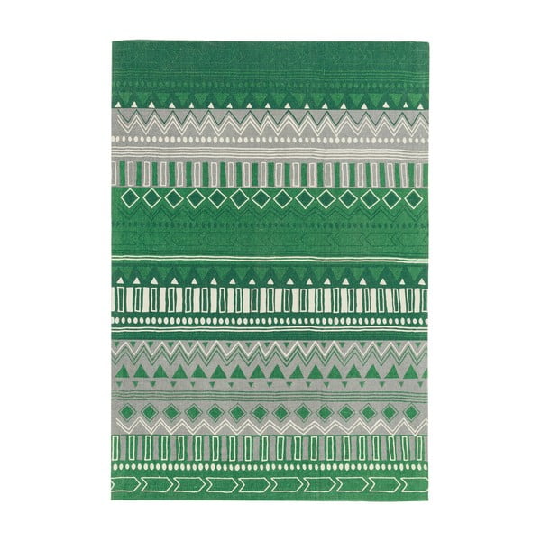 Zaļš paklājs Āzijas paklāji Tribal Mix, 120 x 170 cm