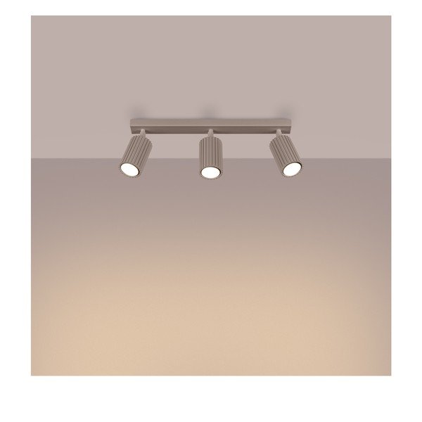 Pelēkbrūna metāla prožektora tipa lampa 6,5x45 cm Gleam – Sollux-image-1