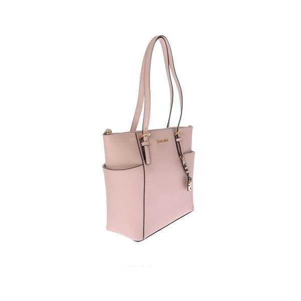 Gaiši rozā ādas rokassoma Michael Kors Jet Set-image-2