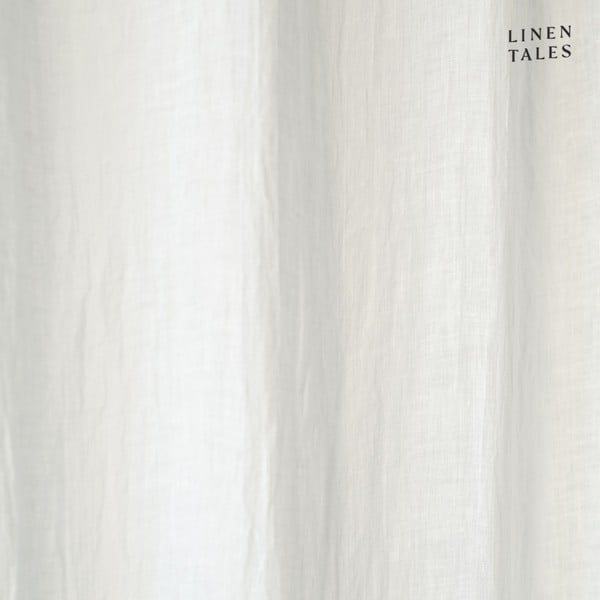 Balts lina dienas aizkars 130x300 cm White – Linen Tales-image-3