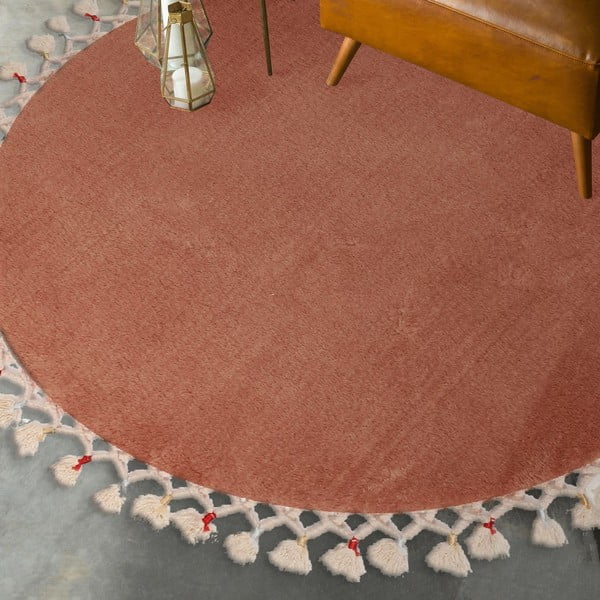 Brūns vannas istabas paklājiņš ø 80 cm Tuft – Foutastic-image-1