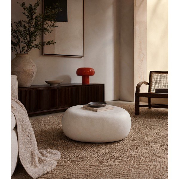 Balts žurnālgaldiņš 49x65 cm Pebble – vtwonen-image-1