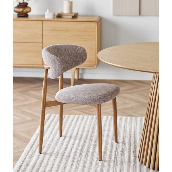 Bēšs/dabīga toņa polsterēts pusdienu krēsls Levanto – House Nordic-image-1