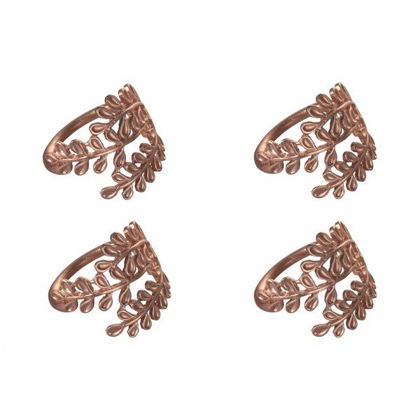4 metāla salvešu gredzenu komplekts Villa d'Este Rose Gold-image-4