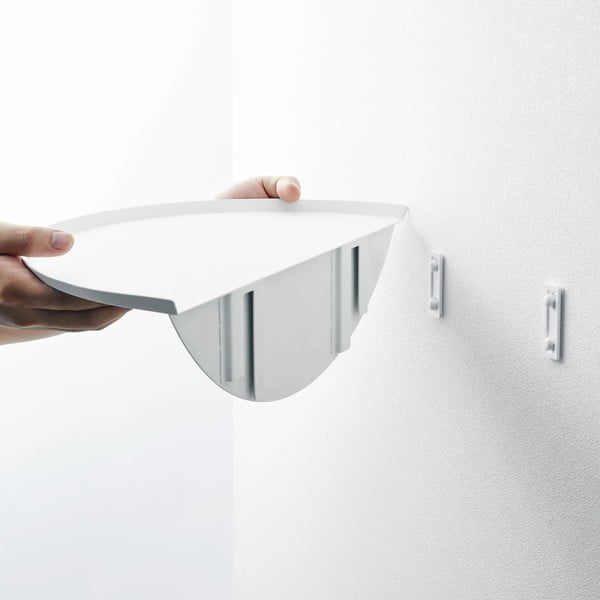 Balts metāla sienas plaukts 40 cm Tower – YAMAZAKI-image-4