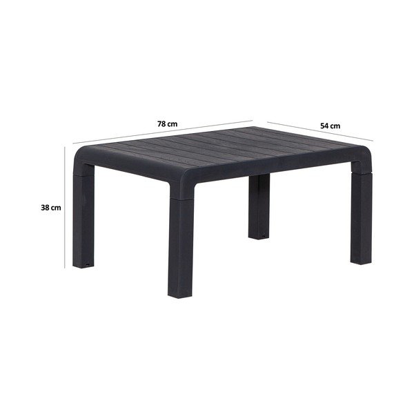 Antracīta pelēks dārza atpūtas komplekts 2 personām Lara – Floriane Garden-image-4