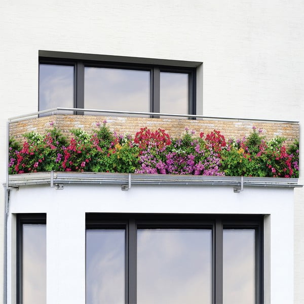 Plastmasas balkona aizslietnis 500x85 cm Flowers – Maximex