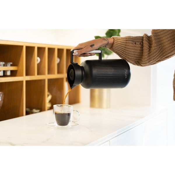 Matēti melns termoss 1 l Lungo – Vialli Design-image-4