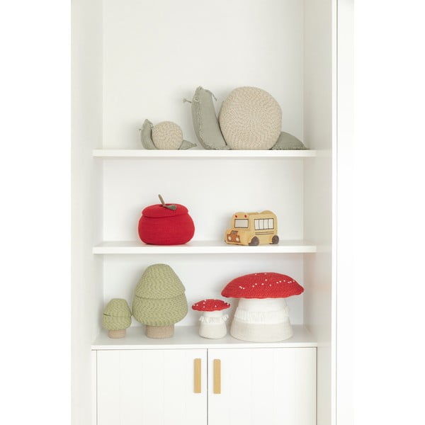 Sarkans/krēmkrāsas tekstila bērnu rotaļlietu grozs ø 38x33 cm Big Mushroom – Lorena Canals-image-4