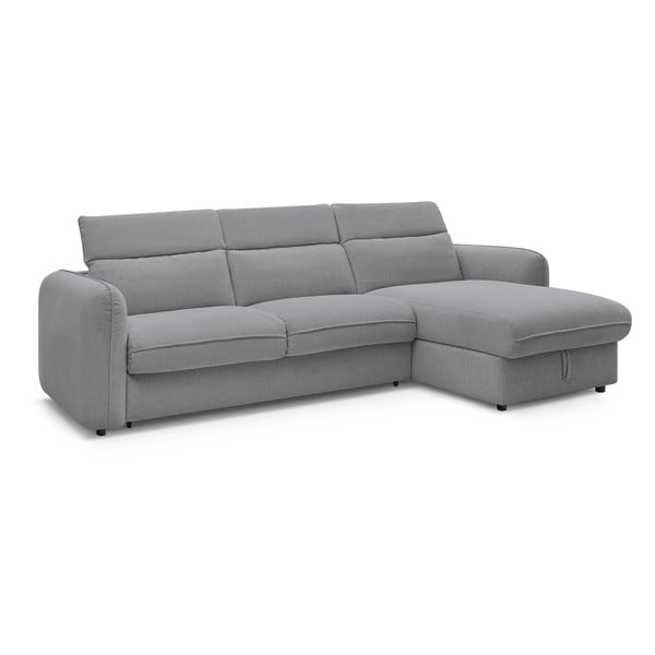 Gaiši pelēks salokāms stūra dīvāns (ar maināmu stūri) Achille – Bobochic Paris-image-4