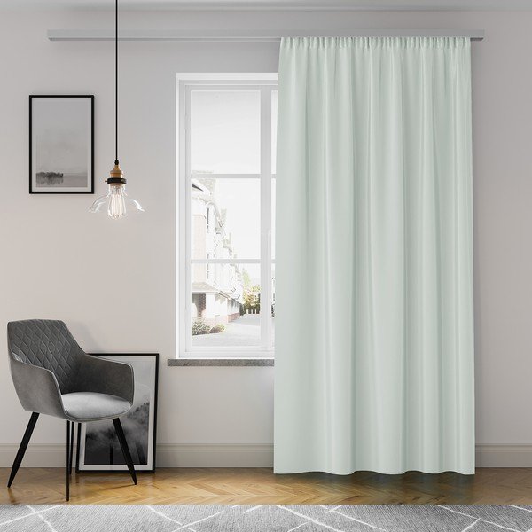 Gaiši pelēks aizkars AmeliaHome Pleat, 140 x 250 cm-image-1