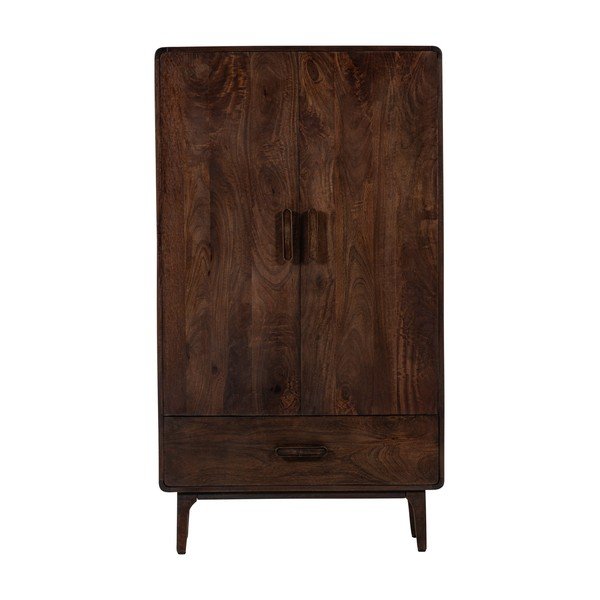 Tumša dabīga toņa mango masīvkoka skapītis 85x150x35 cm Liya – WOOOD-image-2