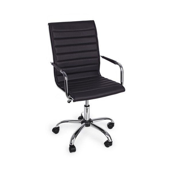 Melns mākslīgās ādas biroja krēsls Perth – Yes Everyday