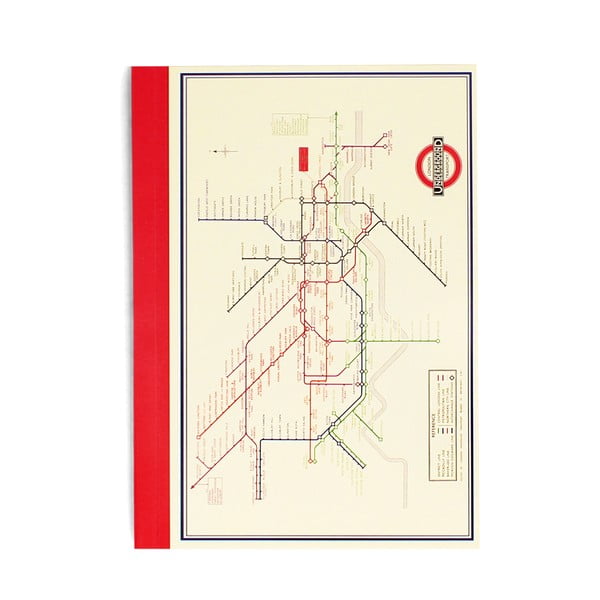 A6 izmēra pierakstu klade 60 lpp. Heritage Tube Map – Rex London