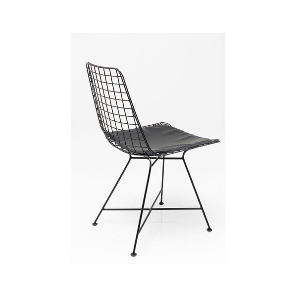 Melns tērauda pusdienu krēsls Kare Design Grid-image-2