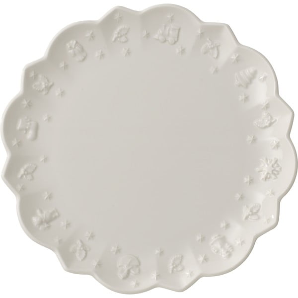 Balts porcelāna šķīvis ar Ziemassvētku motīvu Villeroy & Boch, ø 23,3 cm