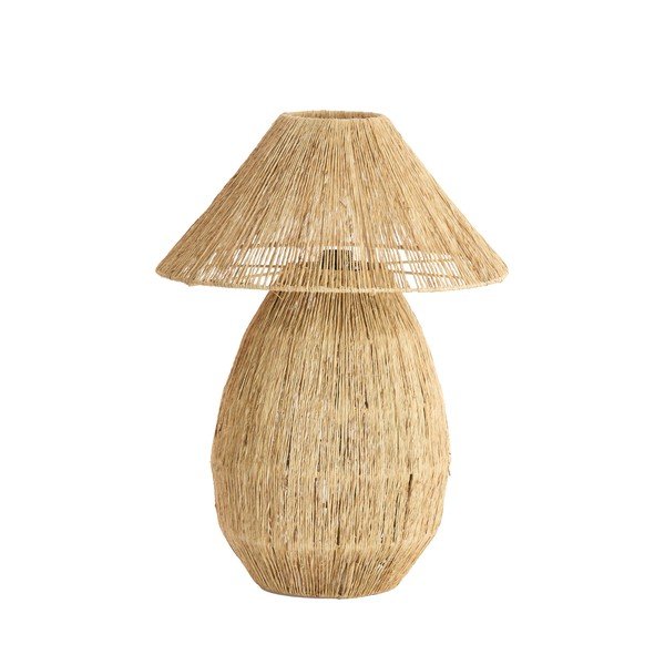 Dabīga toņa galda lampa ar džutas abažūru (augstums 55 cm) Maruva – Light & Living