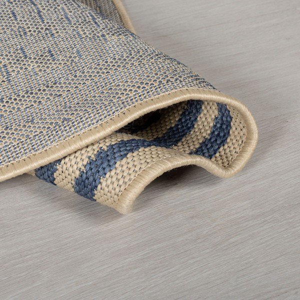 Zils/bēšs apaļš āra paklājs ø 160 cm Moretti – Flair Rugs-image-4