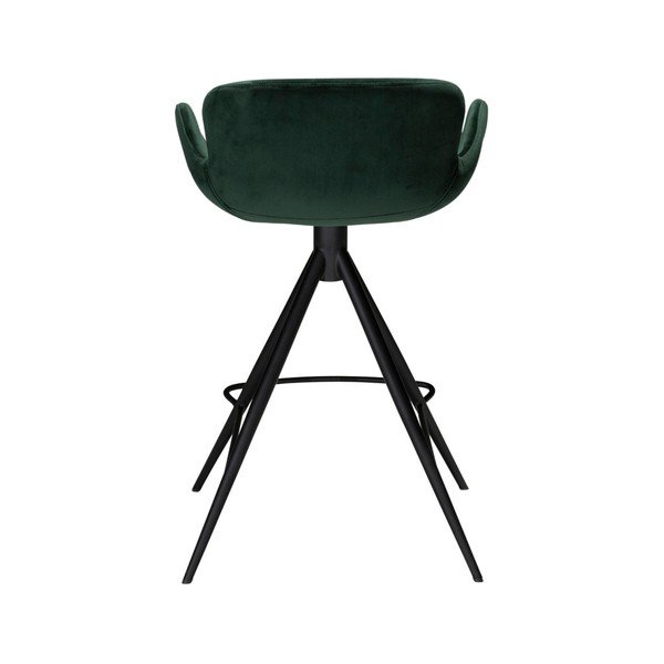 Tumši zaļš bāra krēsls DAN-FORM Denmark Gaia Velvet, augstums 87 cm-image-3