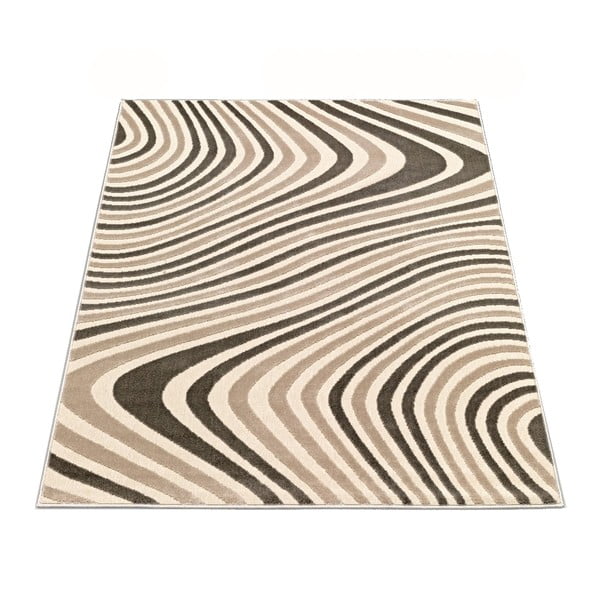 Paklājs Webtappeti Reflex Brown Stripes, 80 x 150 cm