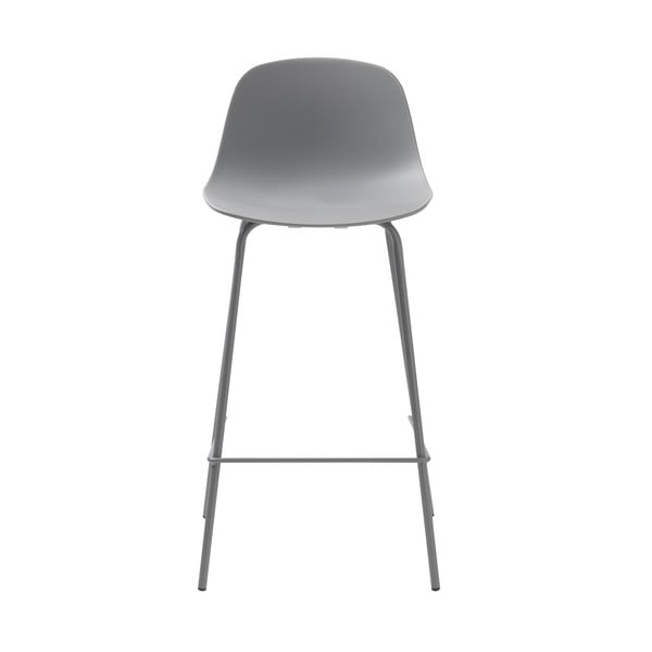 Pelēks plastmasas bāra krēsls 92,5 cm Whitby – Unique Furniture