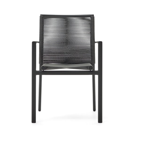 Tumši pelēks metāla dārza krēsls Culip – Kave Home-image-2