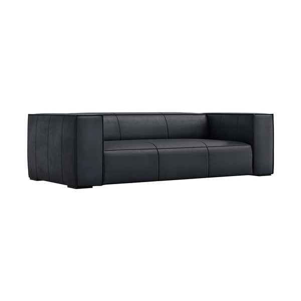 Tumši zils ādas dīvāns 227 cm Madame – Windsor & Co Sofas-image-1