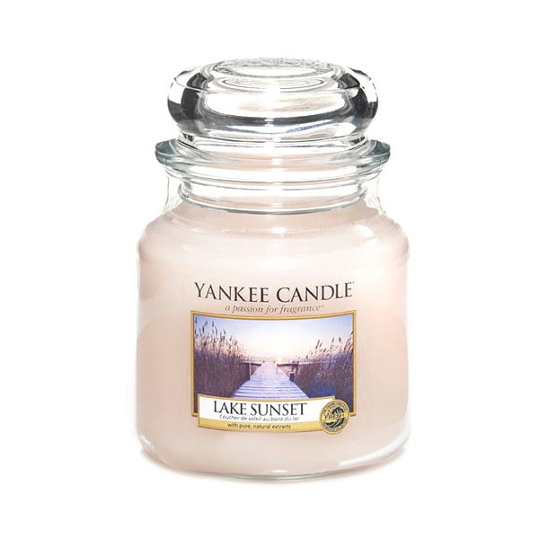 Aromātiskā svece Yankee Candle Sunset by the Lake, degšanas laiks 65 - 90 stundas