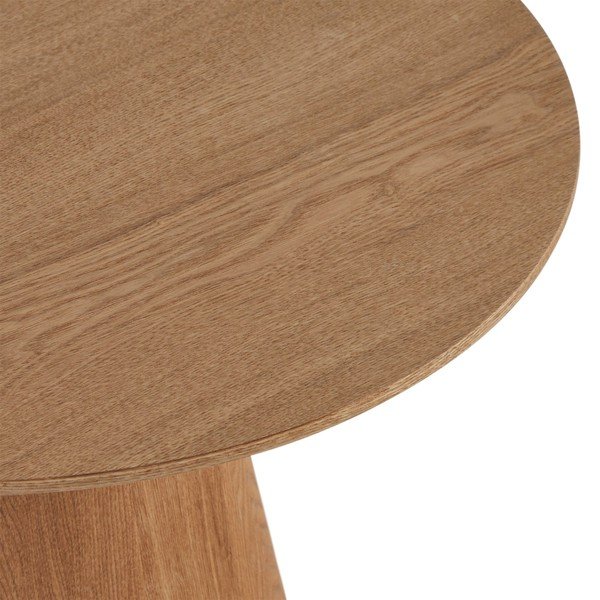 Dabīga toņa žurnālgaldiņš ar ozolkoka imitāciju ø 60 cm Tango – Furnhouse-image-3