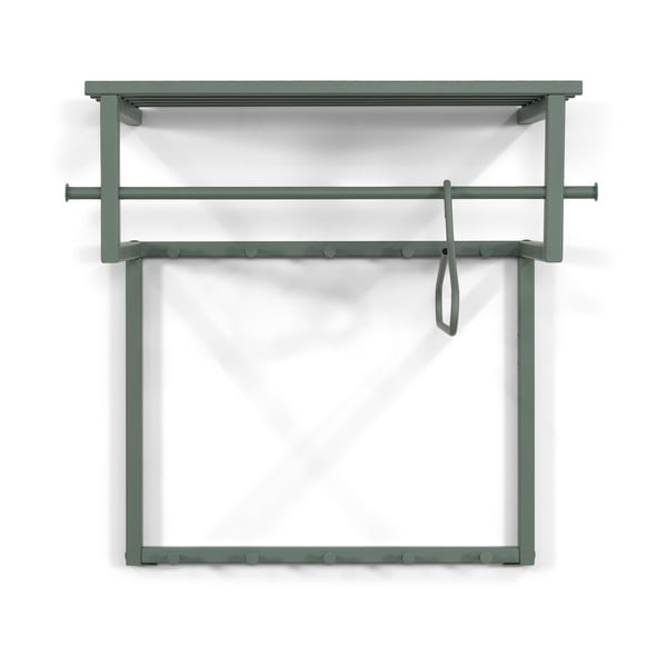Dūmakaini zaļš metāla sienas pakaramais ar plauktu 76 cm Rizzoli – Spinder Design-image-2