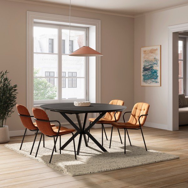 Terakotas oranžs polsterēts pusdienu krēsls ar roku balstiem Angie – Marckeric-image-4