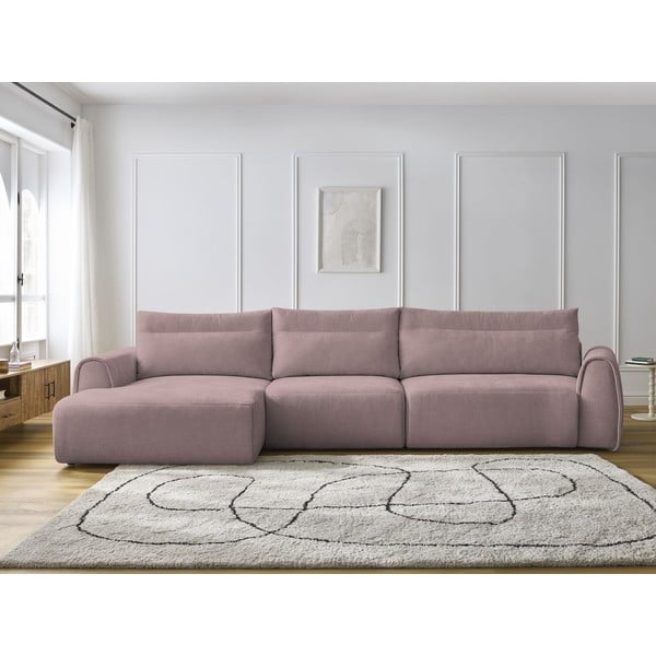 Gaiši rozā stūra dīvāns Aden – Bobochic Paris-image-1